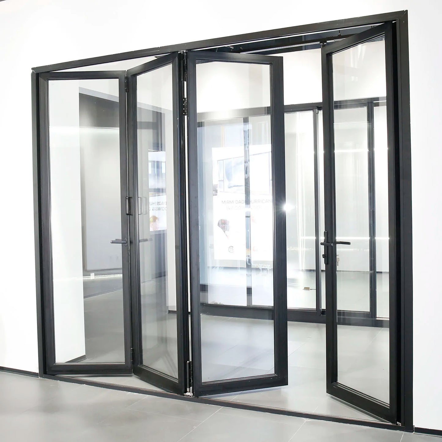 Exterior Patio Doors Modern Waterproof Glass Bifold Door for House Thermal Break Aluminum Accordion Type Folding Door