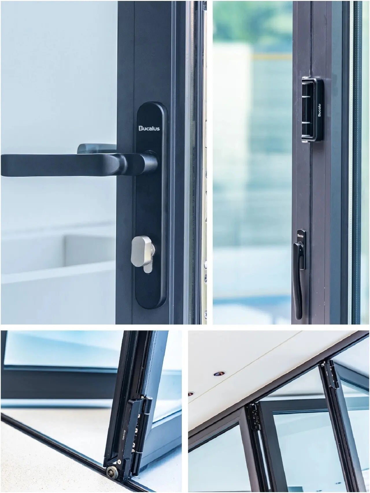 Exterior Patio Doors Modern Waterproof Glass Bifold Door for House Thermal Break Aluminum Accordion Type Folding Door