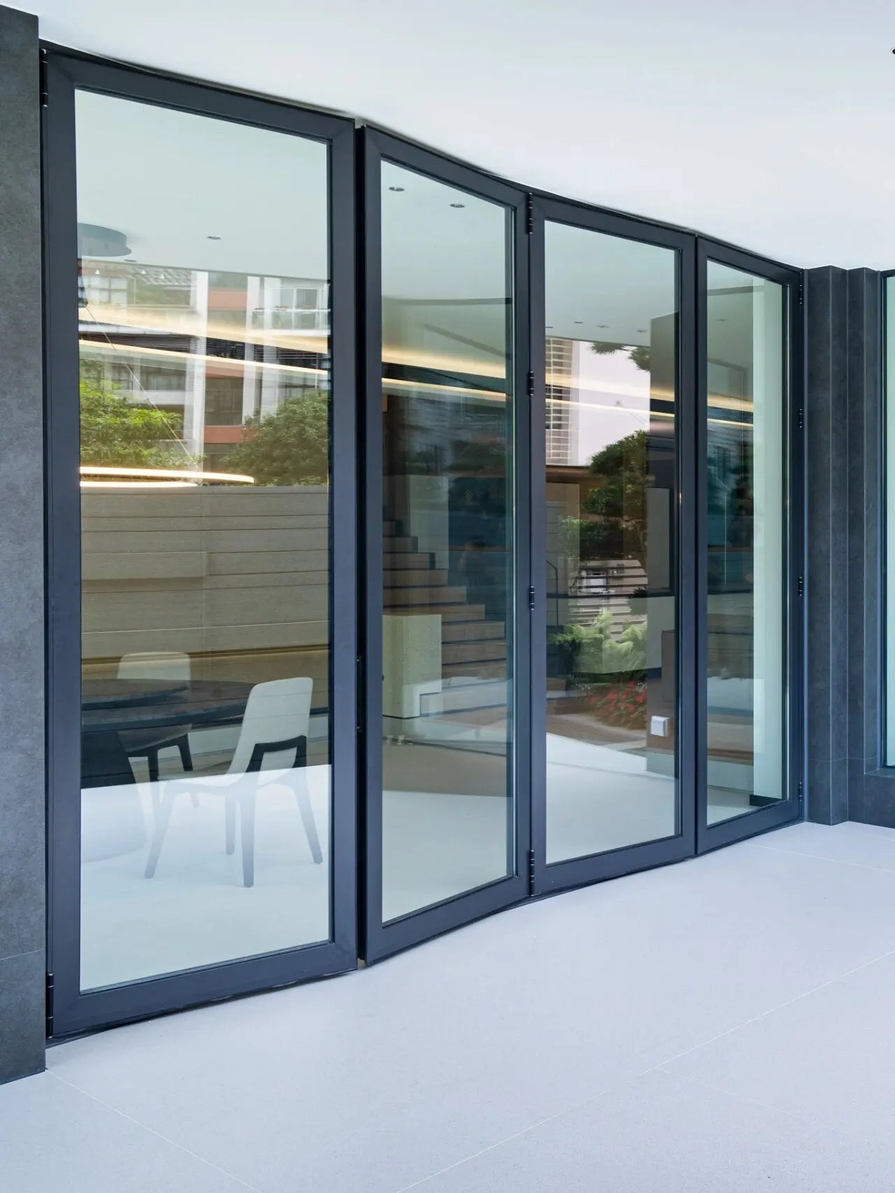 Exterior Patio Doors Modern Waterproof Glass Bifold Door for House Thermal Break Aluminum Accordion Type Folding Door