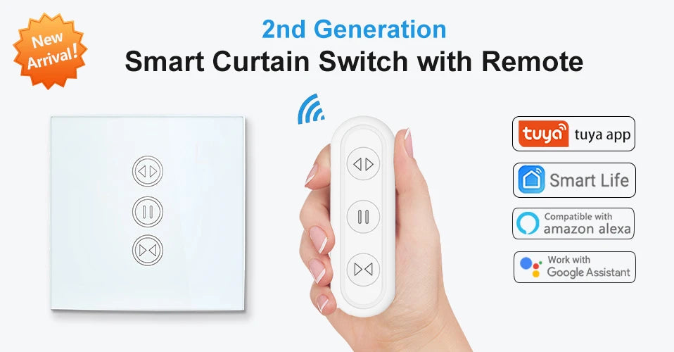 Smart WiFi Curtain Blinds Switch for Roller Shutter Electric Tubular Motor Google Home Alexa Echo Smart Home App Timer Profi-Group