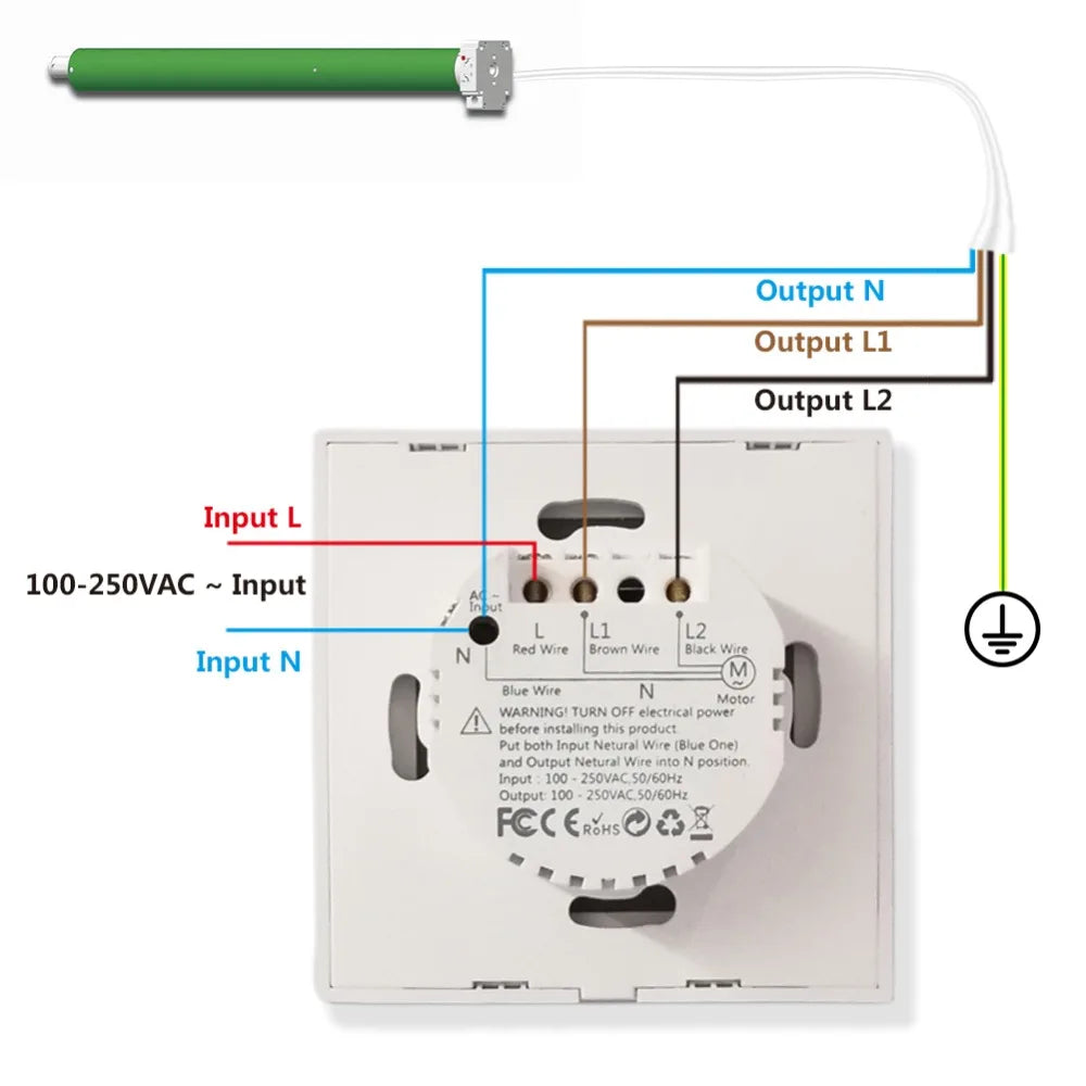 Smart WiFi Curtain Blinds Switch for Roller Shutter Electric Tubular Motor Google Home Alexa Echo Smart Home App Timer Profi-Group