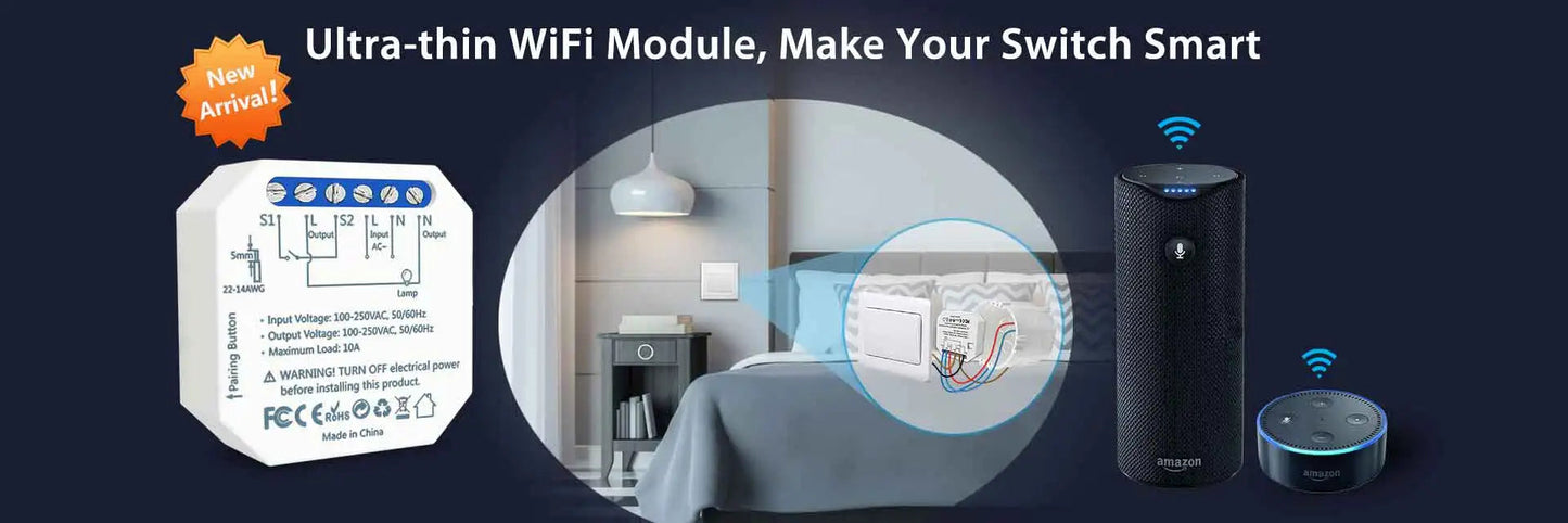 Smart WiFi Curtain Blinds Switch for Roller Shutter Electric Tubular Motor Google Home Alexa Echo Smart Home App Timer Profi-Group
