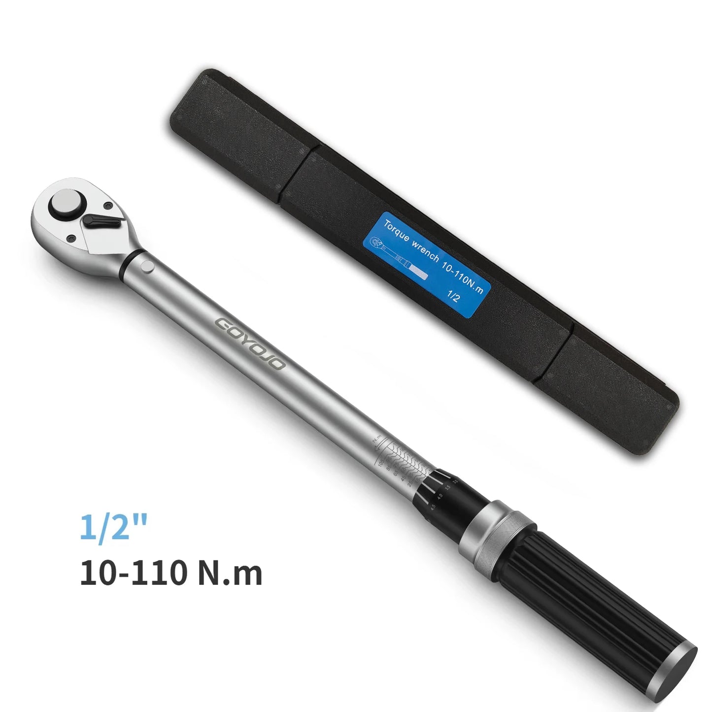 Динамометрический ключ с квадратным хвостовиком 1/4”, 3/8”, 1/2”, 40–220 Н·м