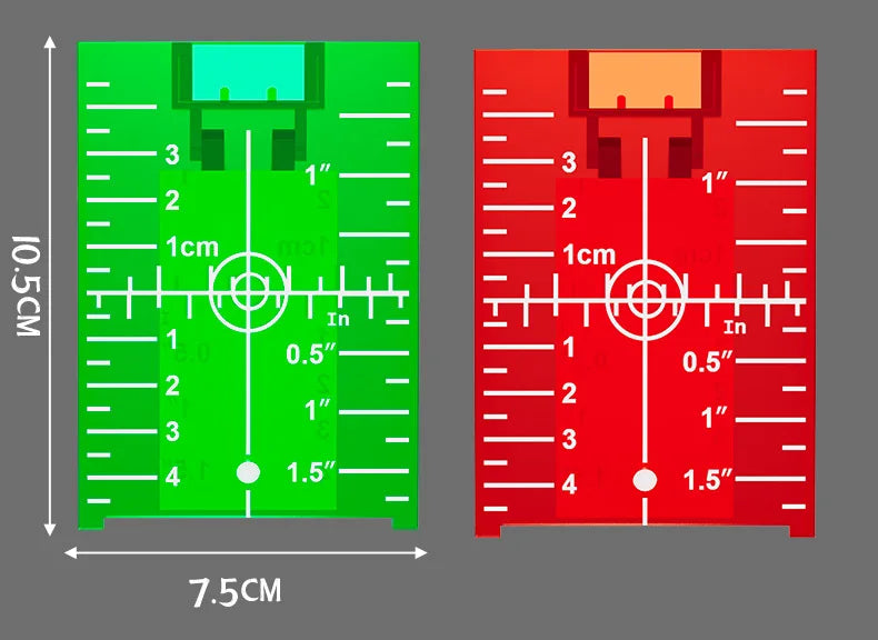 Laser Level Target Board Red/Green Line Beam Distance Plate Inch/cm Leveling Board Tool Hanging On Wall & Floor
