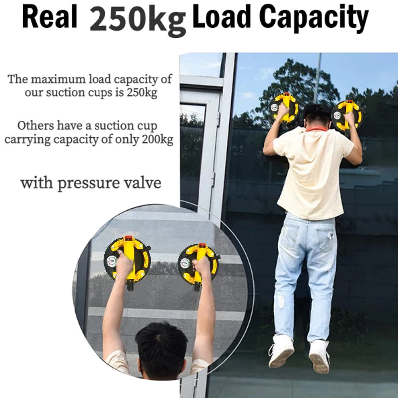 2PCS 1PCS 8 Inch Vacuum Suction Cup 250kg Air Pump Ventosas