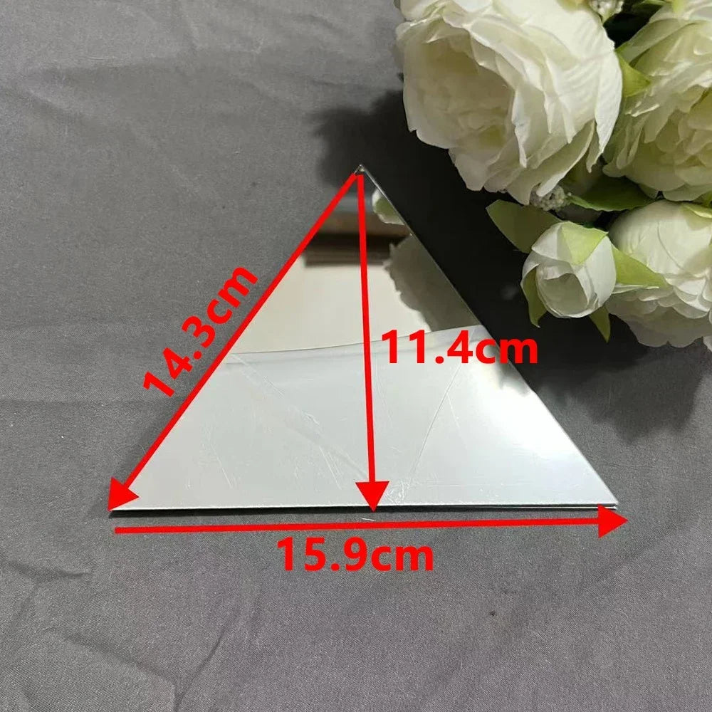 3D Diamond Shaped Acrylic Wall Mirror DIY Self-Adhesive Diamond Mirror Wall Sticker Office Living Room Art Home Decoration Profi-Group