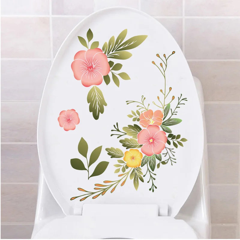 Green Plant Leaves Bathroom Toilet Sticker WC - Profi-Group