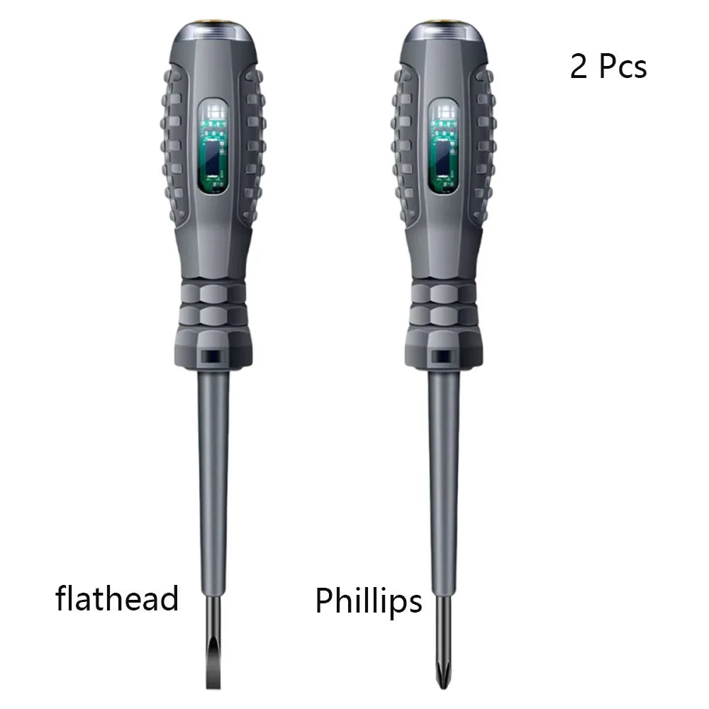 Multifunctional Electrician Test Screwdriver AC Non-contact Induction Test Pen Voltage Tester 70-600V Red Green Induction Lights Profi-Group