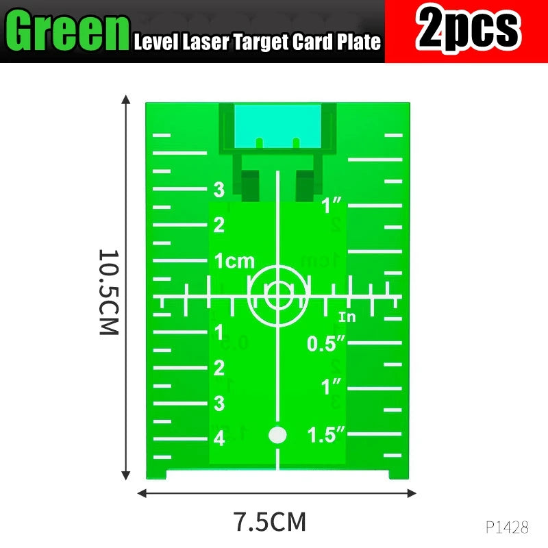 Laser Level Target Board Red/Green Line Beam Distance Plate Inch/cm Leveling Board Tool Hanging On Wall & Floor