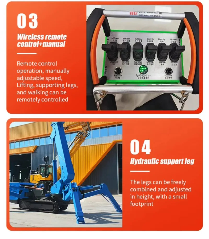 USA Europe Factory Spider Crane 5ton 8ton Spider Crane Profi-Group