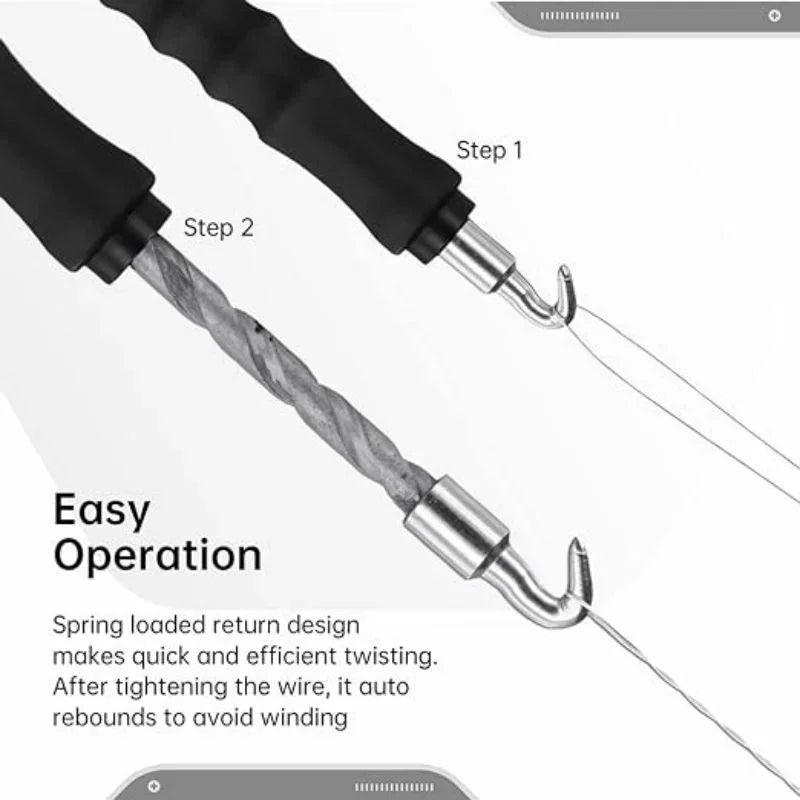 2024 New Semi-Automatic Rebar Tying Machine Wire Knoting Pliers Straight Pull Bar Binding Hook Construction Site Winding Tool - Profi-Group