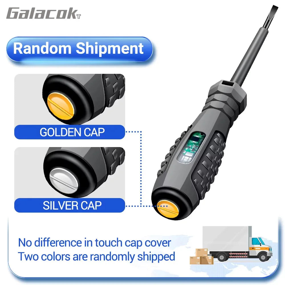 Multifunctional Electrician Test Screwdriver AC Non-contact Induction Test Pen Voltage Tester 70-600V Red Green Induction Lights Profi-Group