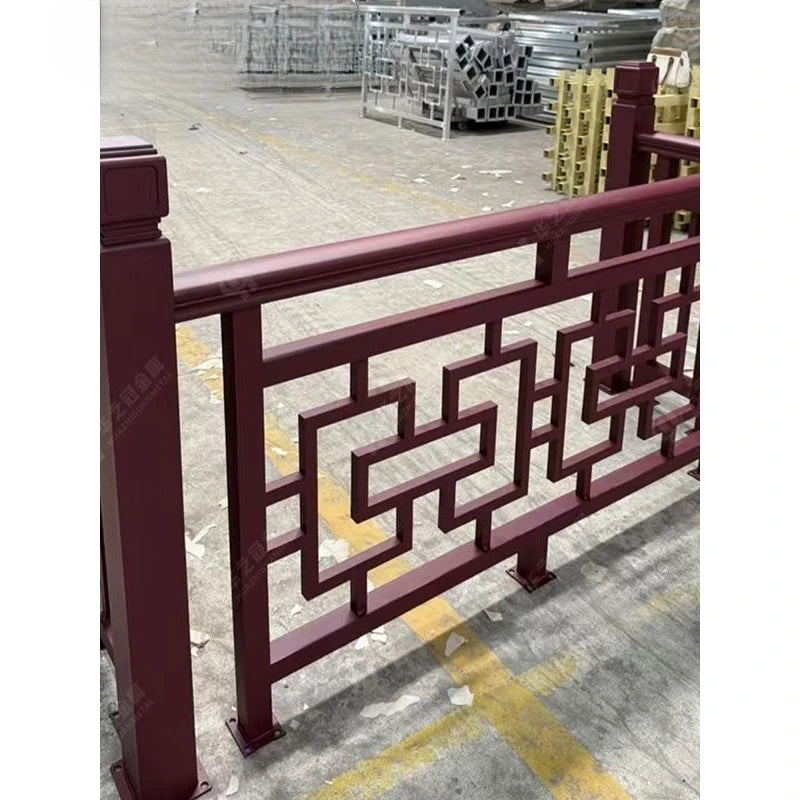 Chinese antique aluminum alloy balcony guardrail aluminum art villa terrace