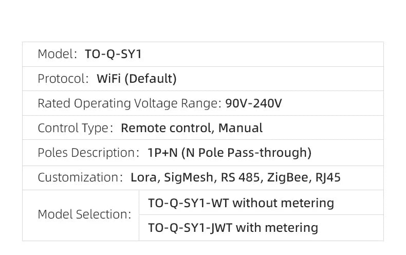 TUYA WIFI Smart Circuit Breaker Power Metering 1P 63A DIN Rail for Smart Home wireless Remote Control Smart Switch by APP TONGOU Profi-Group