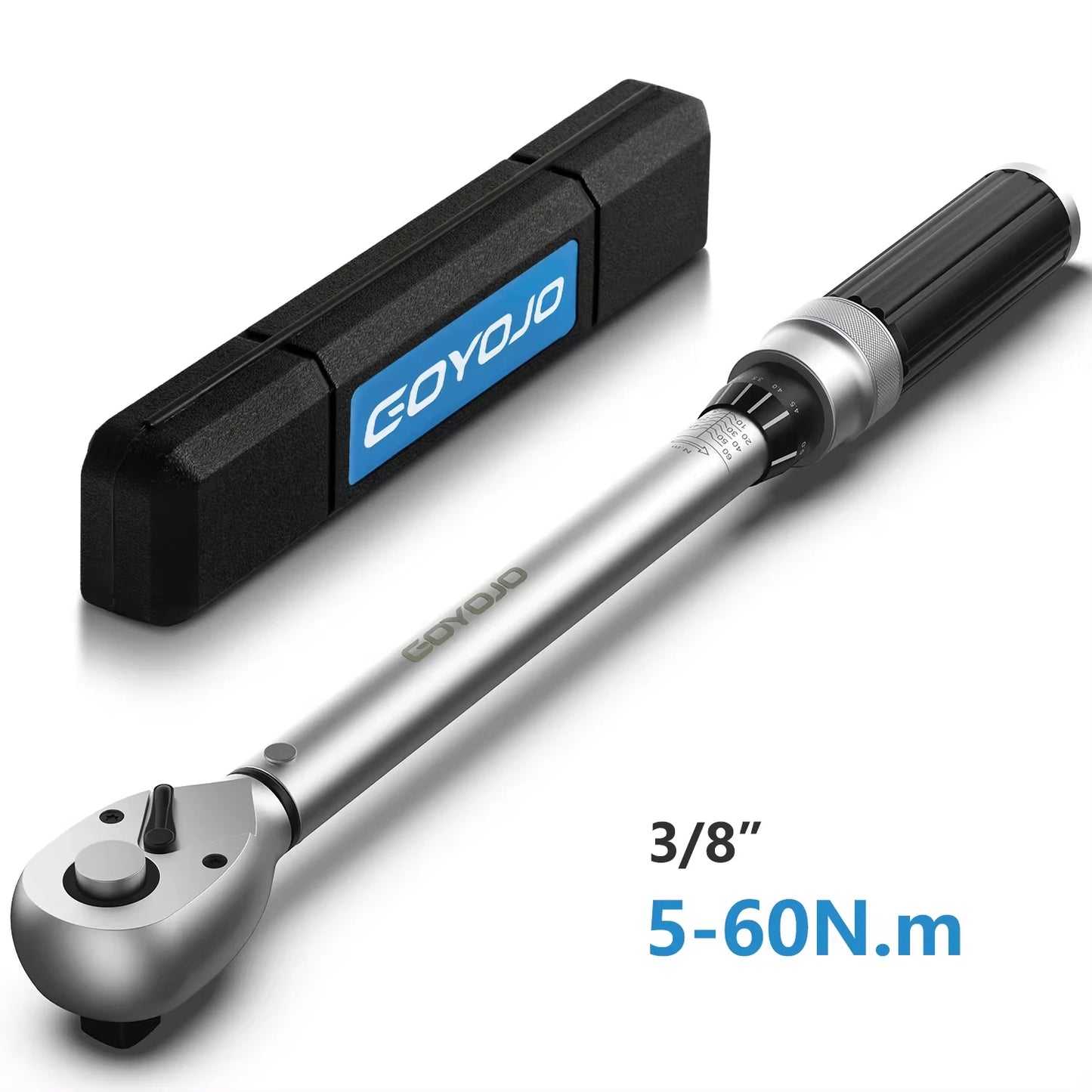 Динамометрический ключ с квадратным хвостовиком 1/4”, 3/8”, 1/2”, 40–220 Н·м