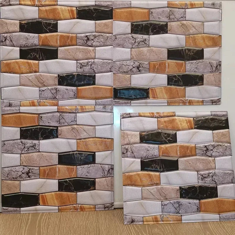 מדבקות קיר תלת מימדיות דביקות עצמיות טפטים PVC עמידים למים