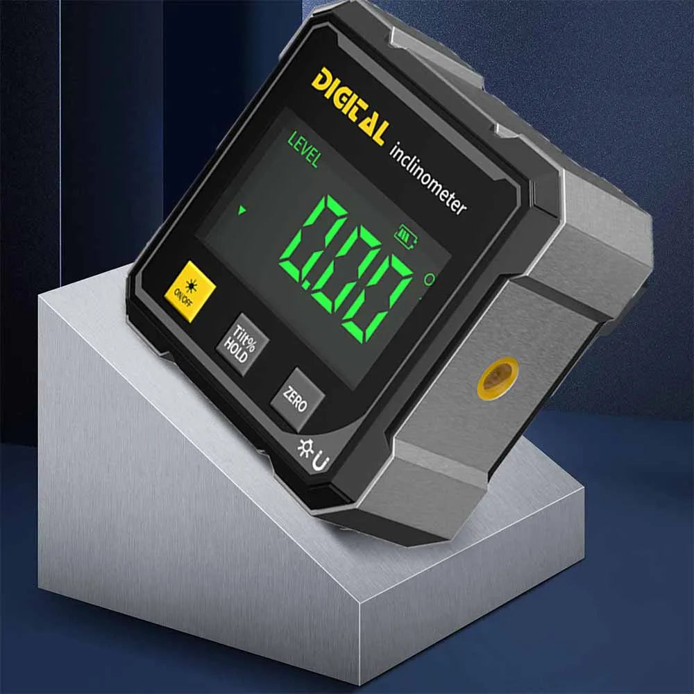 4-Side Magnetic Digital Angle Gauge With Laser Electronic Protractor Horizontometer Inclinometer Angle Ruler Slope Measuring Profi-Group