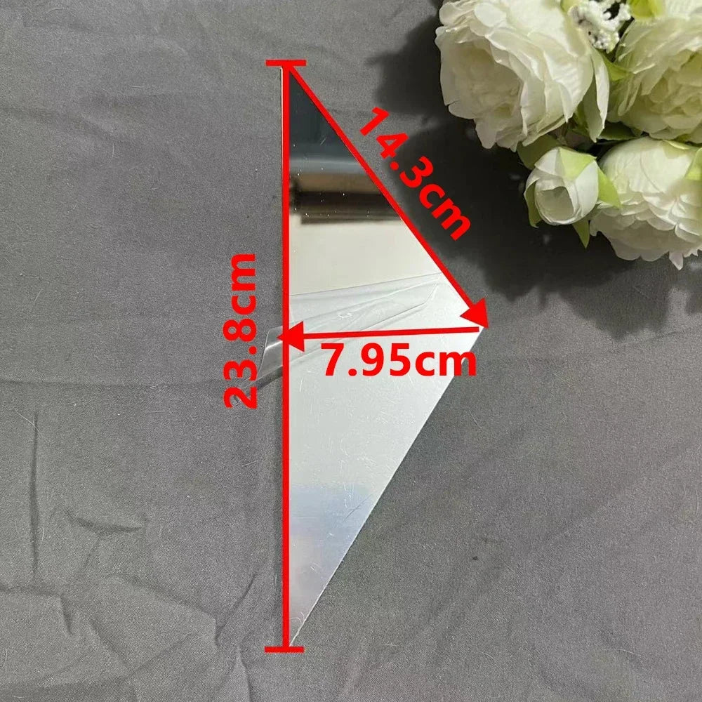 3D Diamond Shaped Acrylic Wall Mirror DIY Self-Adhesive Diamond Mirror Wall Sticker Office Living Room Art Home Decoration Profi-Group