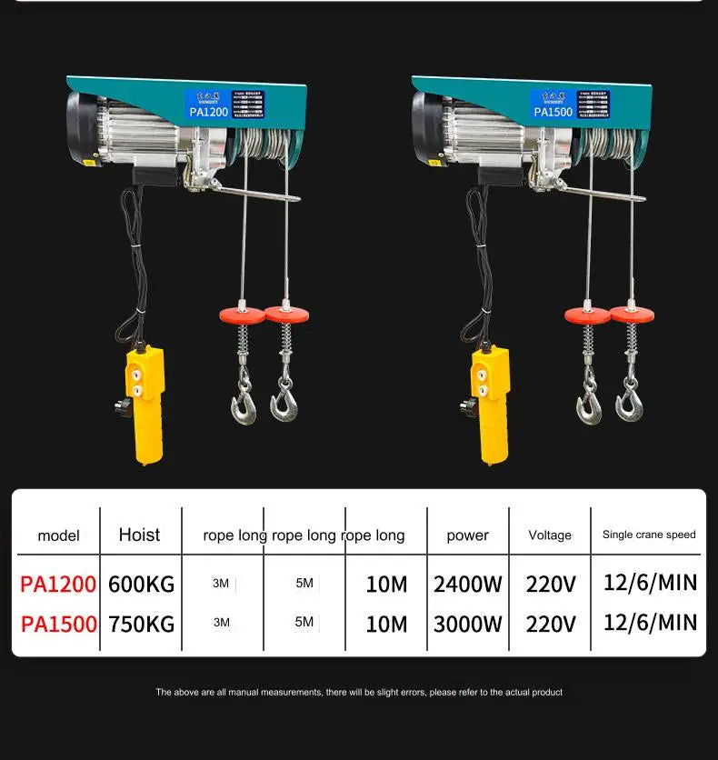 Double drum electric hoist 220v electric lifting scaffold automatic lifting mobile platform small motor