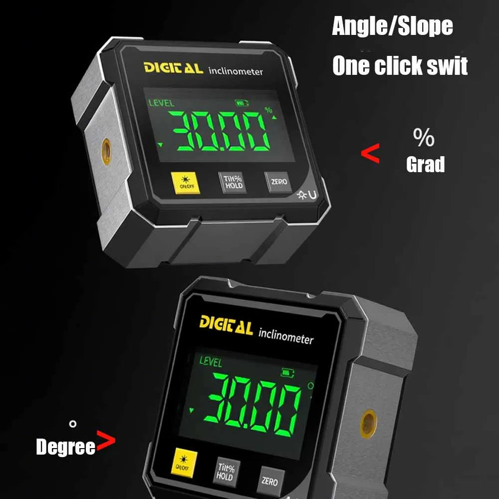 4-Side Magnetic Digital Angle Gauge With Laser Electronic Protractor Horizontometer Inclinometer Angle Ruler Slope Measuring Profi-Group