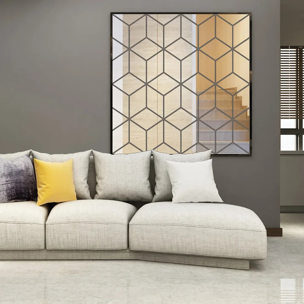 8/15/28/54pcs 3D Mirror Wall Sticker DIY Diamonds Triangles Acrylic Wall Stickers for Kids Room Living Room Home Decor adesivo Profi-Group