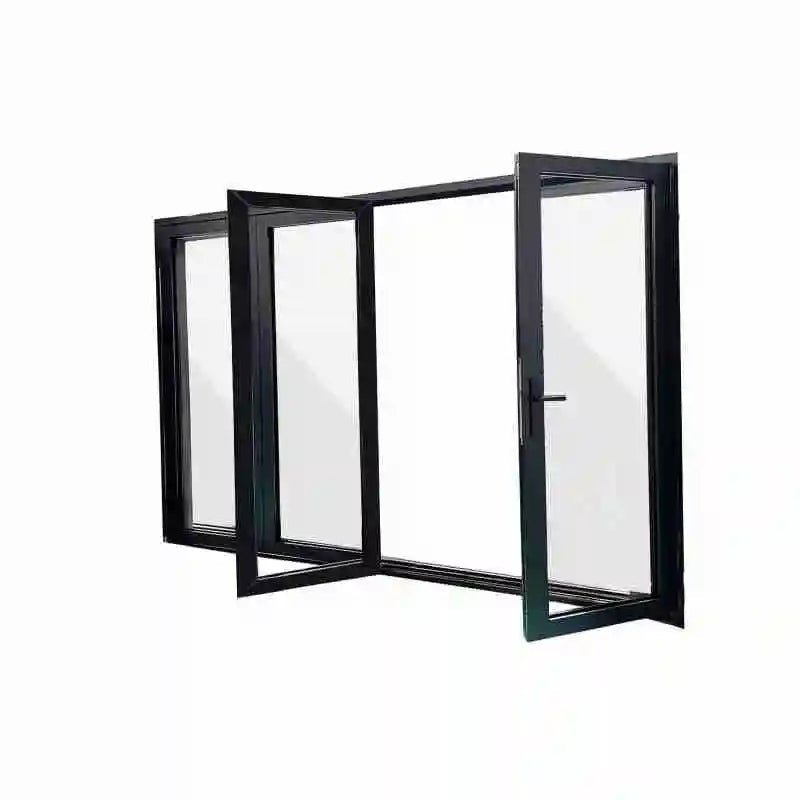 New Modern Style Folding Door for House Thermal Break Aluminum Accordion Type Folding Door Villa Entrance Door Double Glazing