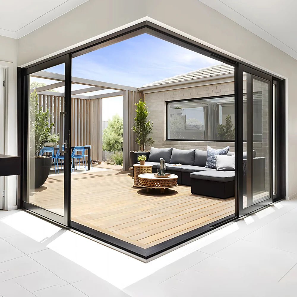 Раздвижная дверь Sixinalu Sunroom с двойным остеклением, изготовленная на заказ, из алюминиевого сплава, входные двери, стеклянная садовая комната для домашнего декора
