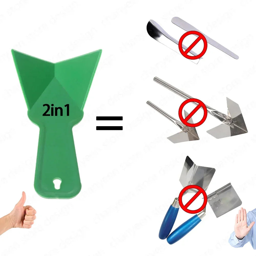 1-4Pcs Drywall Corner Scraper Putty Finisher Stucco Shovel Spatula Spade for Floor Wall Ceramic Tile Grout Construction Tools - Profi-Group