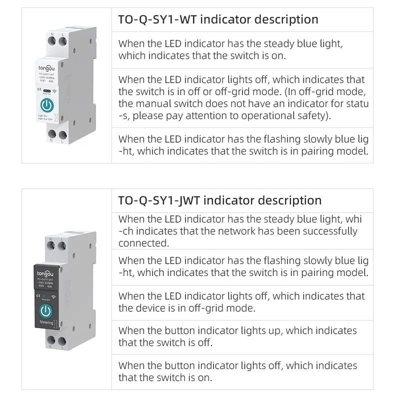 TUYA WIFI Smart Circuit Breaker Power Metering 1P 63A DIN Rail for Smart Home wireless Remote Control Smart Switch by APP TONGOU Profi-Group