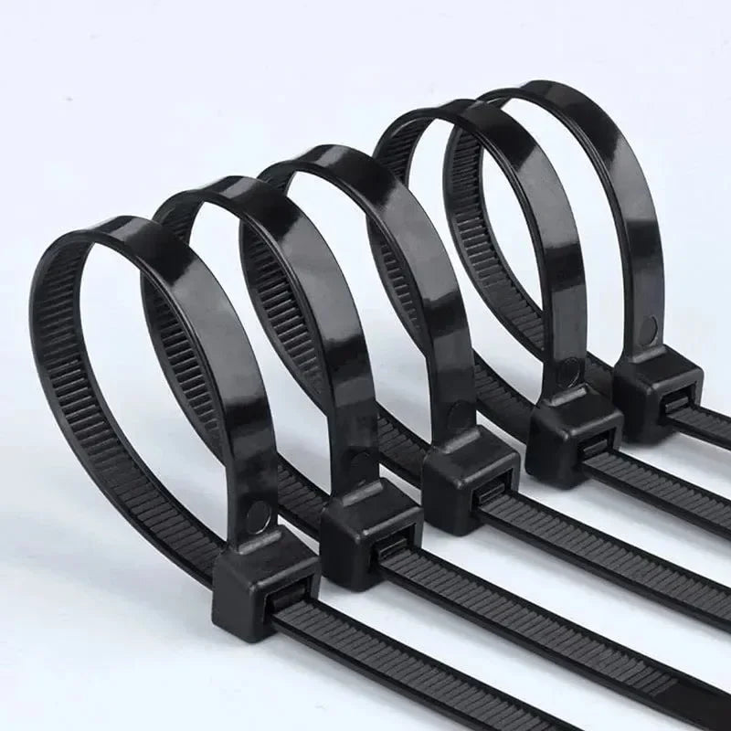1000/100Pcs Nylon Cable Ties Self-locking Cord Ties Straps Adjustable Cables Fastening Loop Home Office Wire Zip Ties Wholesale Profi-Group