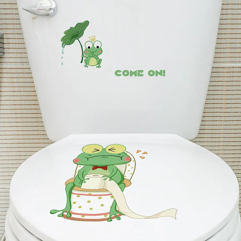 Green Plant Leaves Bathroom Toilet Sticker WC - Profi-Group