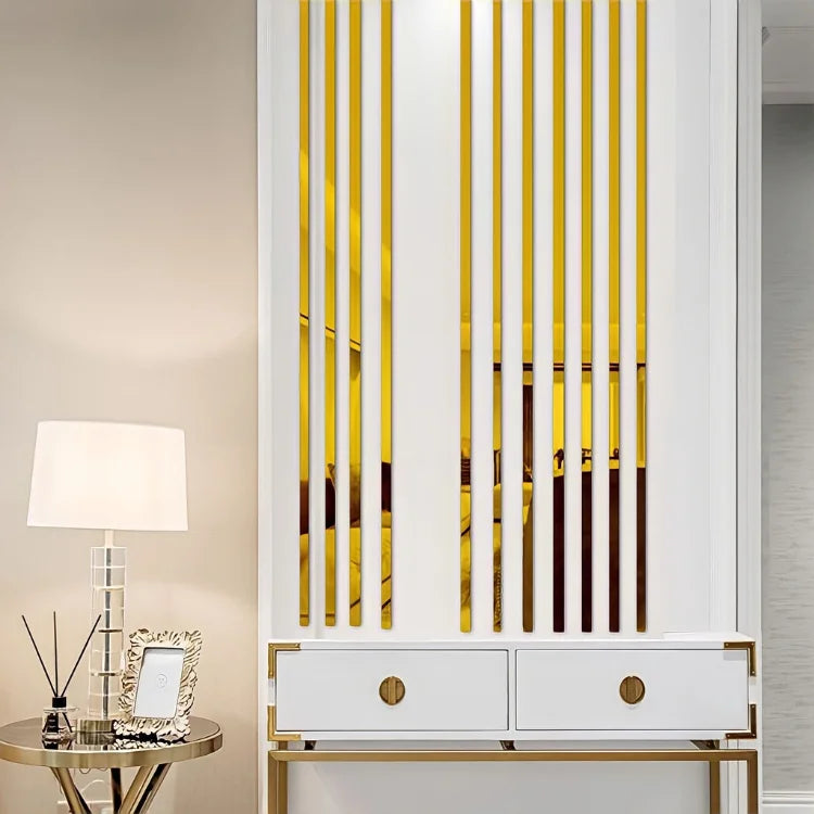 3 Meter Self-adhesive mirror wall sticker Acrylic Flat Decorative Lines 3D Wall Ceiling Edge Strip Mirror Living Room Decoration