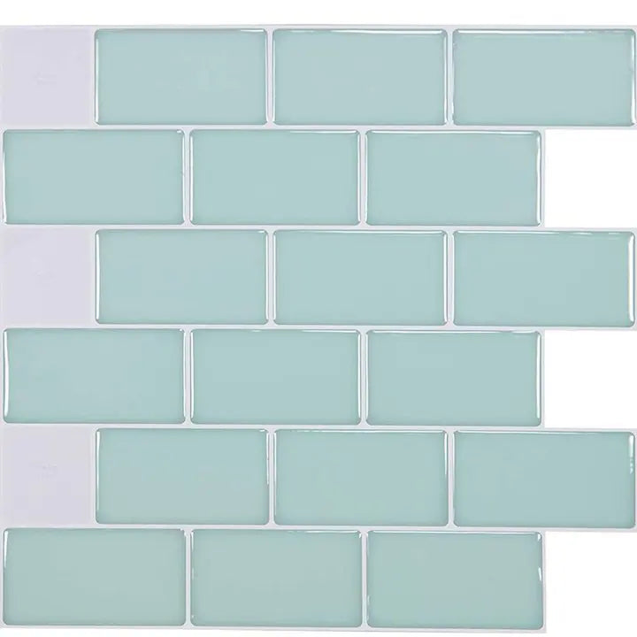 Wall Stickers White Self-Adhesive Anti-Tiles Waterproof Vinyl Peel and Stick 3D Brick Wallpaper Backsplash for Kitchen Bathroom