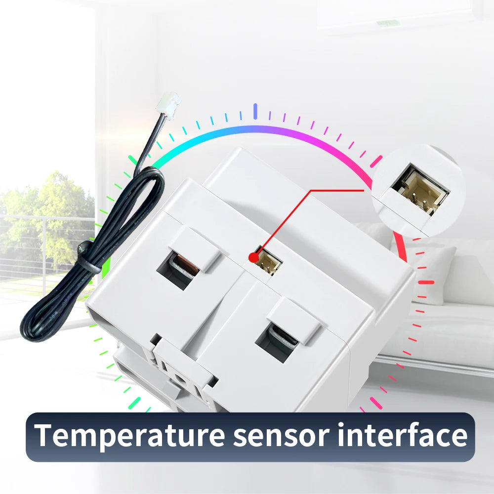Tuya WiFi 8in1 Power Meter 2P AC Energy Meter APP Control 170-270V/63A Voltage and Current Meter Electricity Meter Smart Life Profi-Group
