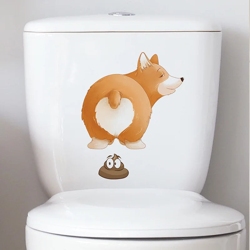 Green Plant Leaves Bathroom Toilet Sticker WC - Profi-Group