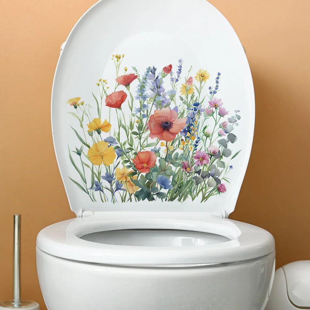 Green Plant Leaves Bathroom Toilet Sticker WC - Profi-Group
