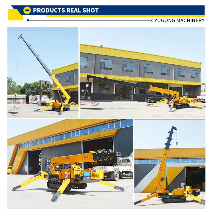 Spider Crane 1T 3T 5T Electric Mini Spider Crane Hydraulic Telescopic Boom Crawler Lifting Equipment for Building Industrial Use Profi-Group