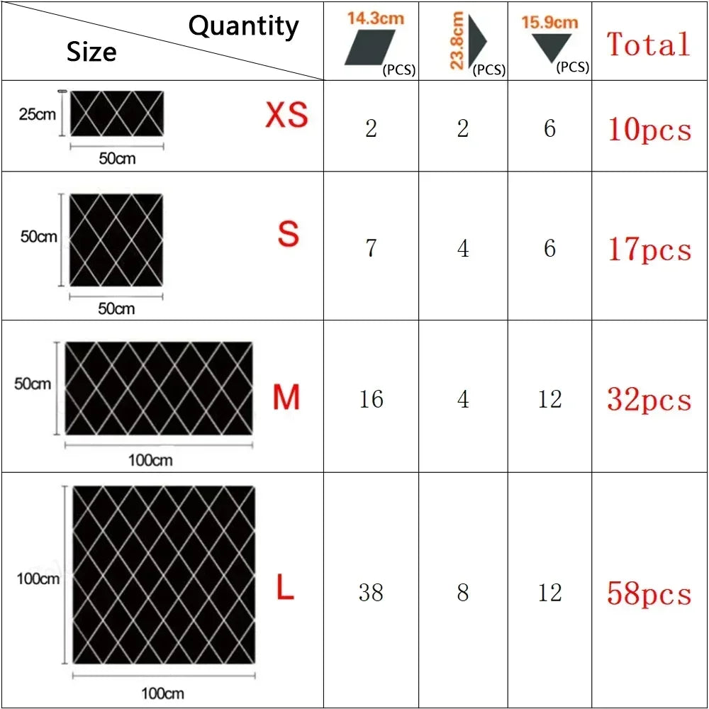 3D Diamond Shaped Acrylic Wall Mirror DIY Self-Adhesive Diamond Mirror Wall Sticker Office Living Room Art Home Decoration Profi-Group