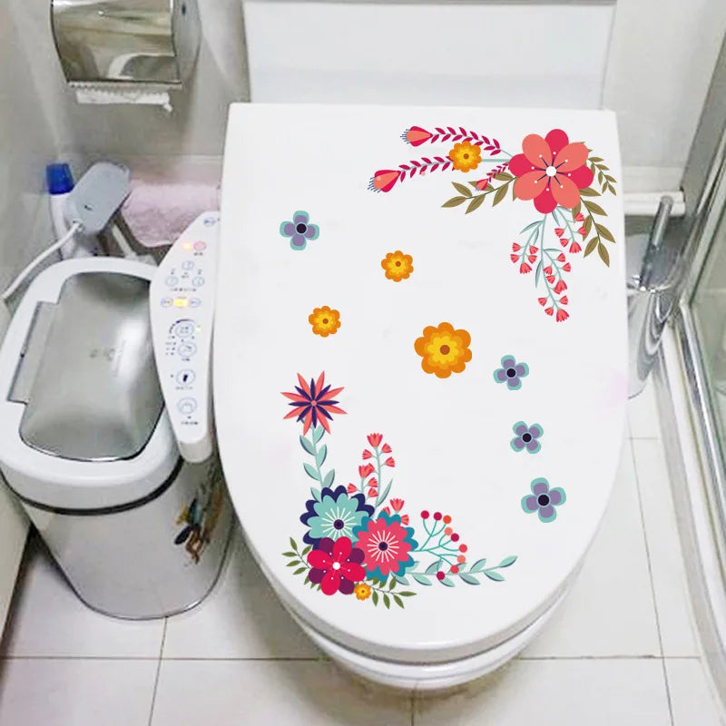 Green Plant Leaves Bathroom Toilet Sticker WC - Profi-Group