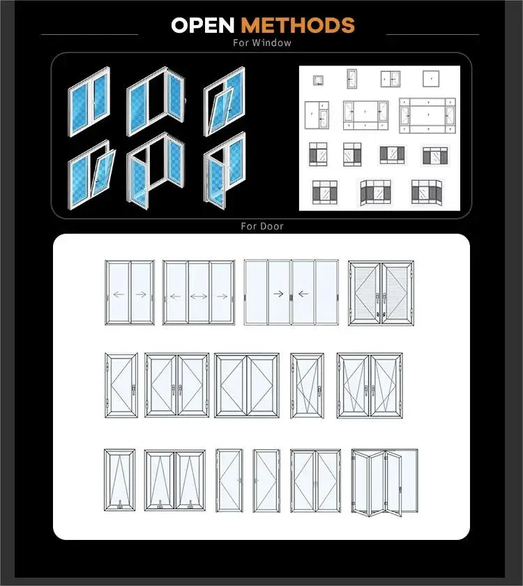 New Modern Style Folding Door for House Thermal Break Aluminum Accordion Type Folding Door Villa Entrance Door Double Glazing