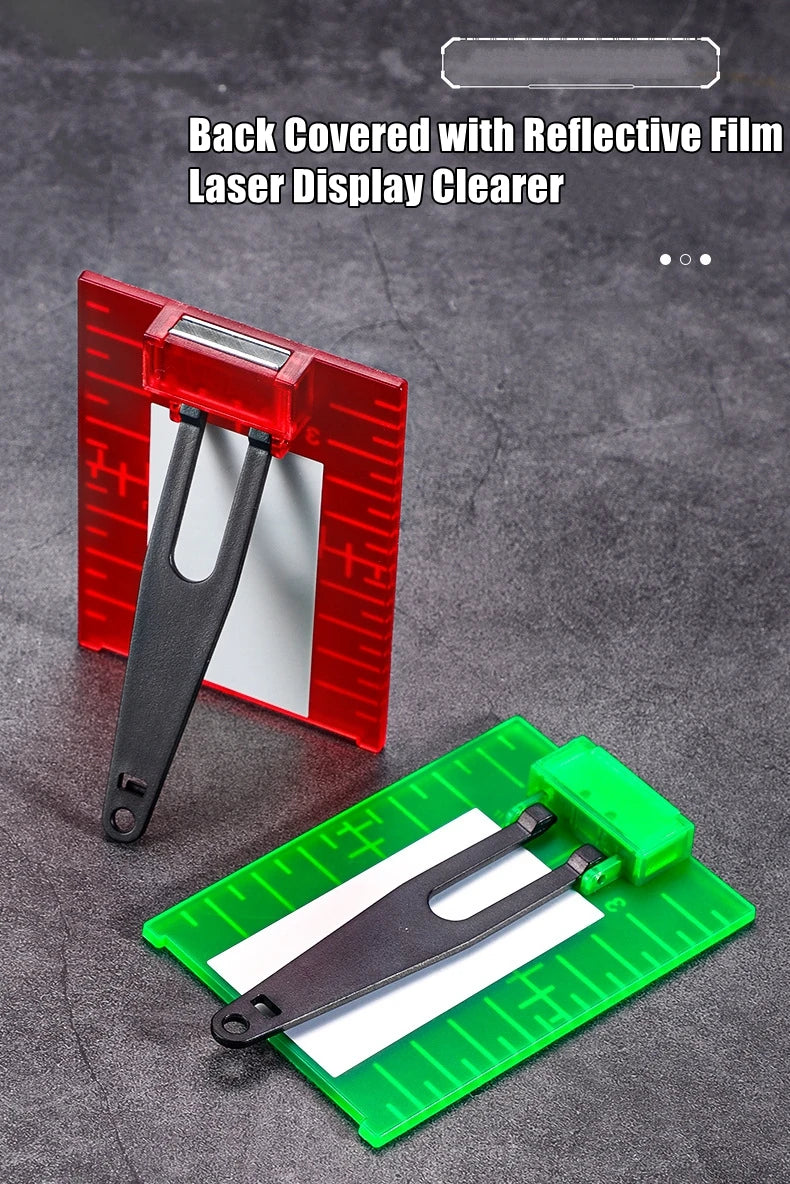 Laser Level Target Board Red/Green Line Beam Distance Plate Inch/cm Leveling Board Tool Hanging On Wall & Floor