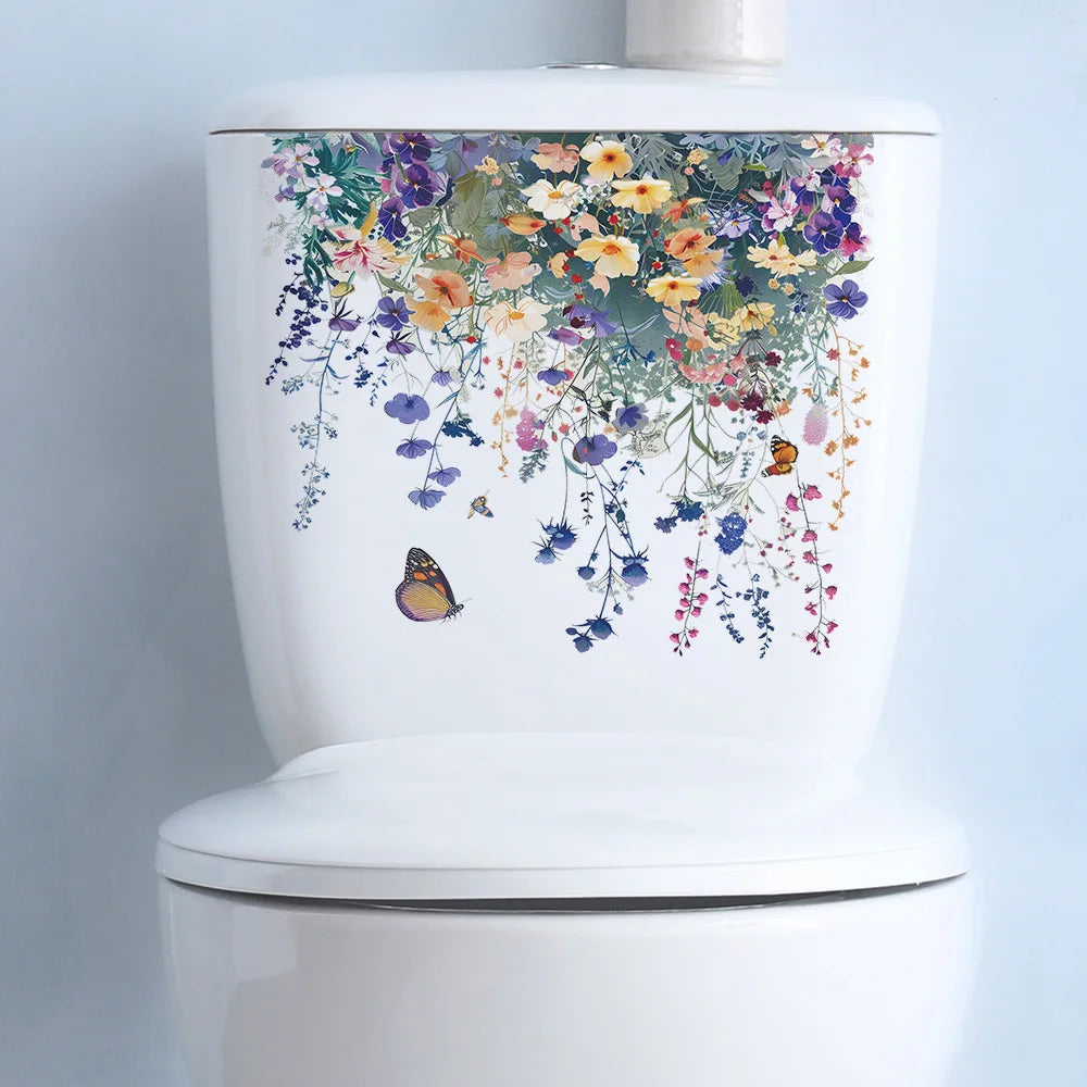 Green Plant Leaves Bathroom Toilet Sticker WC - Profi-Group