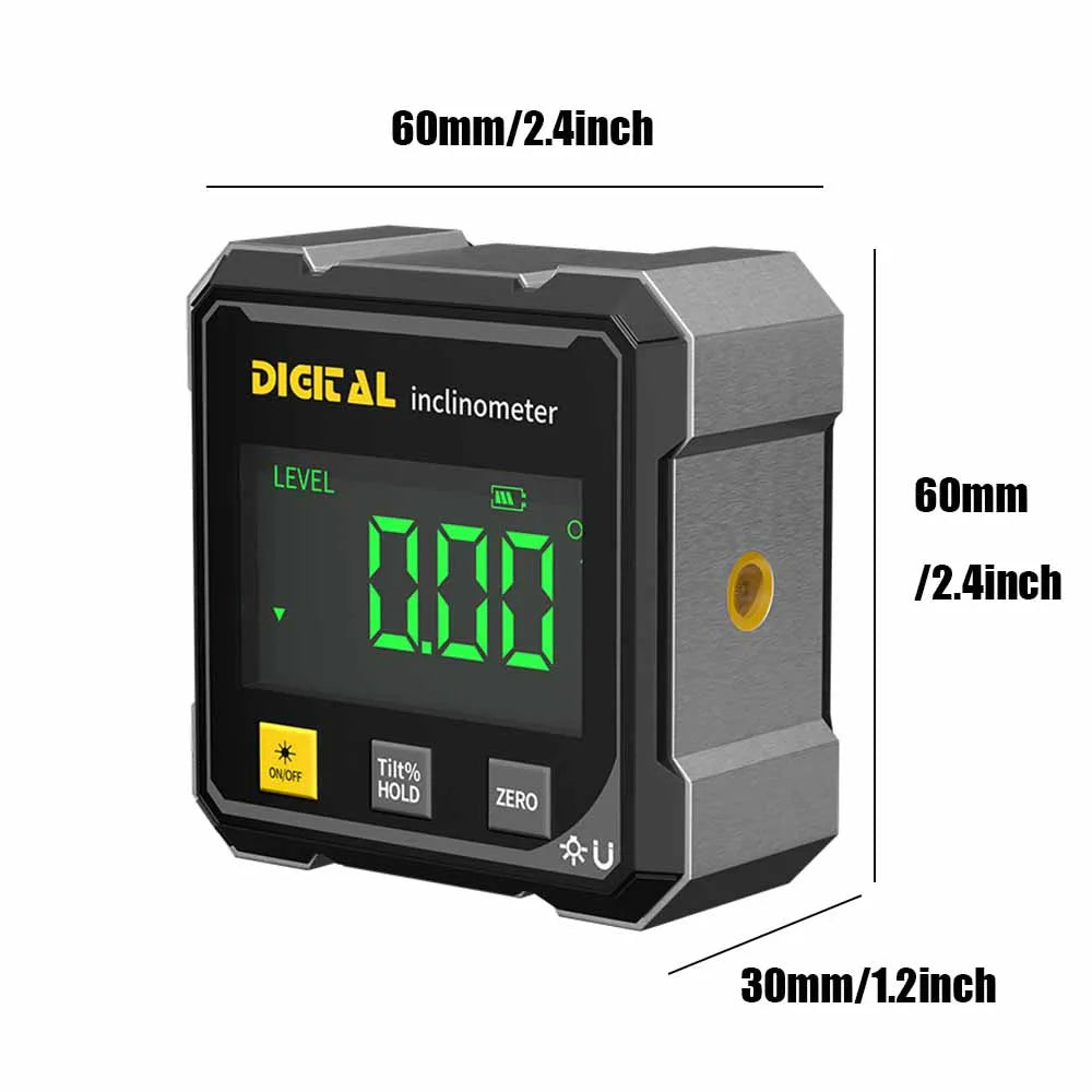 4-Side Magnetic Digital Angle Gauge With Laser Electronic Protractor Horizontometer Inclinometer Angle Ruler Slope Measuring Profi-Group