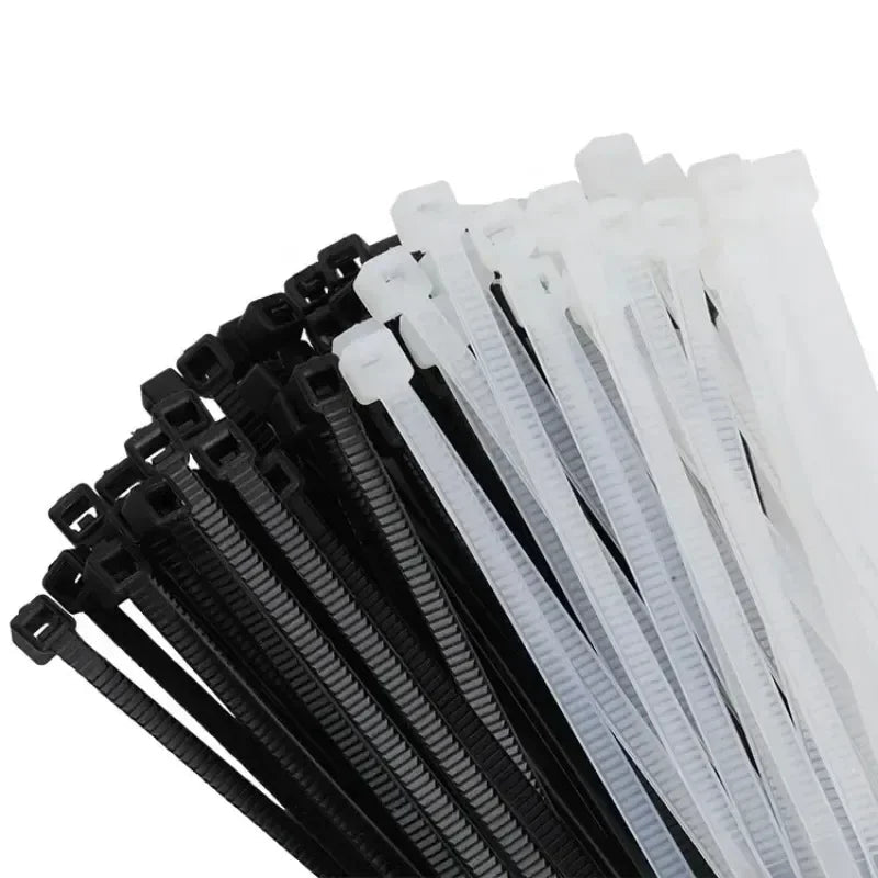 1000/100Pcs Nylon Cable Ties Self-locking Cord Ties Straps Adjustable Cables Fastening Loop Home Office Wire Zip Ties Wholesale Profi-Group