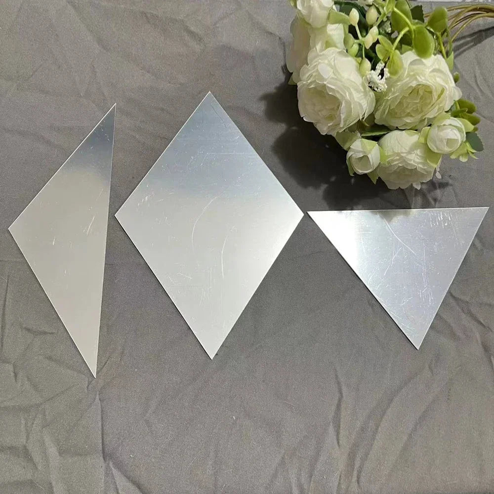 3D Diamond Shaped Acrylic Wall Mirror DIY Self-Adhesive Diamond Mirror Wall Sticker Office Living Room Art Home Decoration Profi-Group