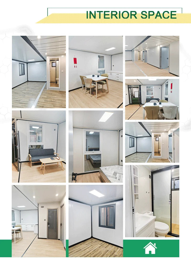 YG 2-6 Bedrooms Full Bathroom Second Floor Duplex Room Steel Folding 20ft 30ft 40ft Extendable Container House Profi-Group