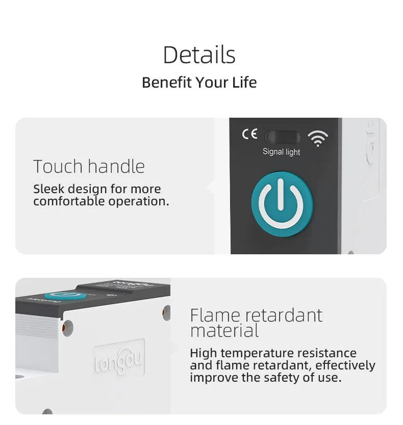 TUYA WIFI Smart Circuit Breaker Power Metering 1P 63A DIN Rail for Smart Home wireless Remote Control Smart Switch by APP TONGOU Profi-Group