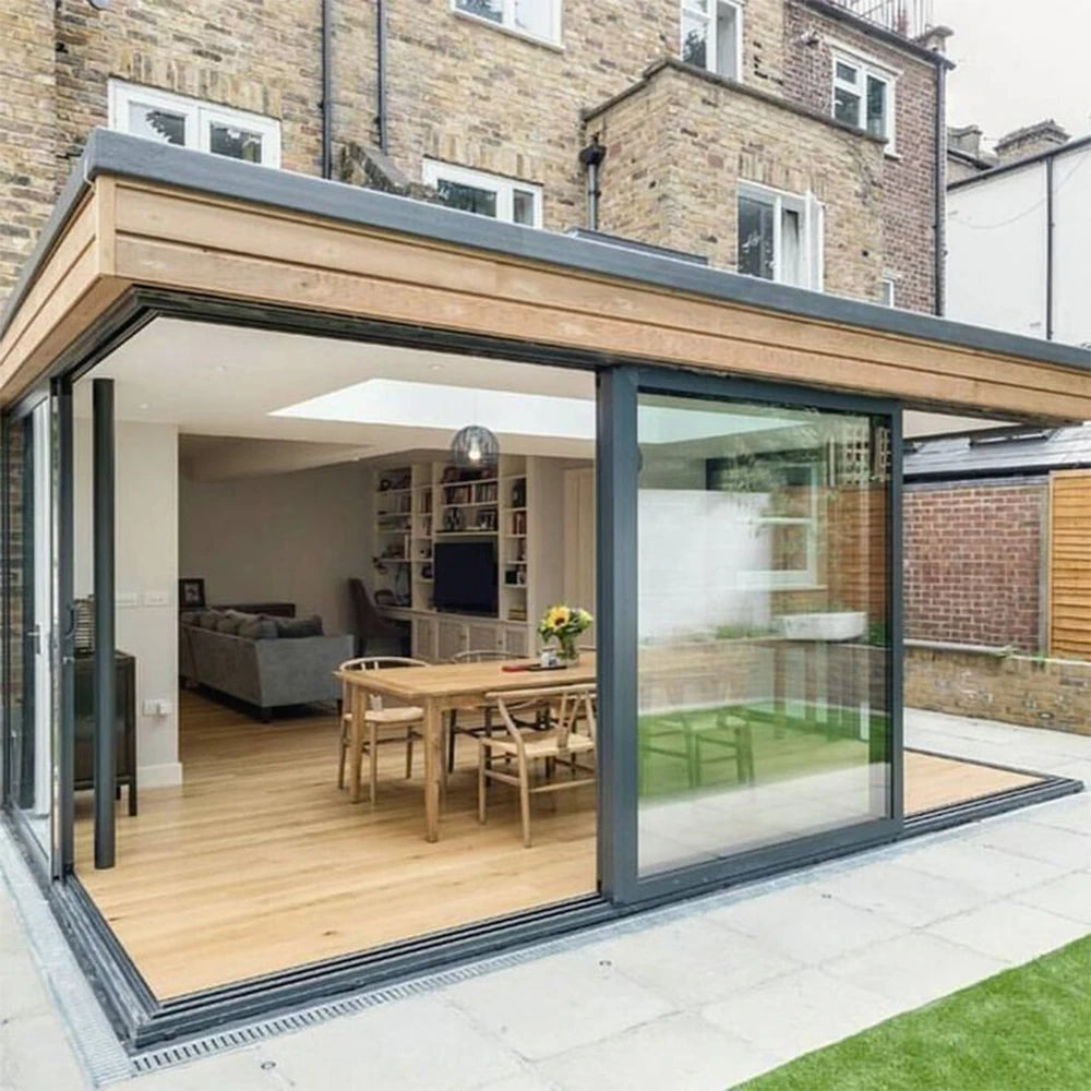 Раздвижная дверь Sixinalu Sunroom с двойным остеклением, изготовленная на заказ, из алюминиевого сплава, входные двери, стеклянная садовая комната для домашнего декора