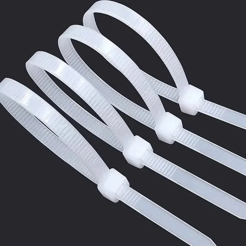 1000/100Pcs Nylon Cable Ties Self-locking Cord Ties Straps Adjustable Cables Fastening Loop Home Office Wire Zip Ties Wholesale Profi-Group