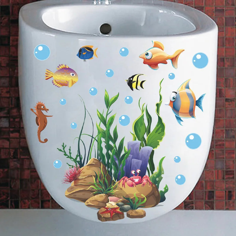 Green Plant Leaves Bathroom Toilet Sticker WC - Profi-Group
